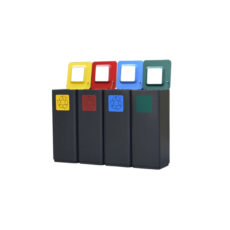 60L Outdoor Metal Garbage Can
