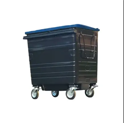 Priemyselný kovový odpadkový kôš